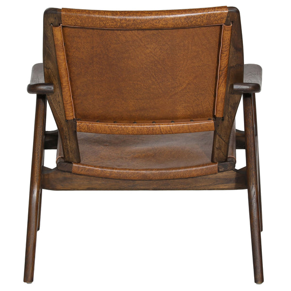 Home Fashion Dania Leather Chair Medium Brown