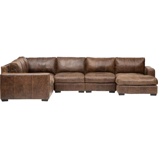 Home Fashion Dawkins Leather Sectional