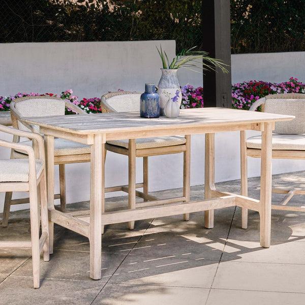 Home Fashion Dawn Outdoor Counter Table Gray