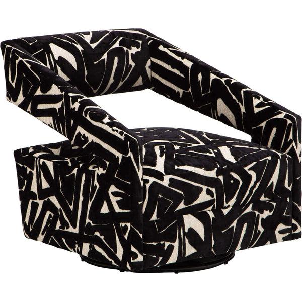 Home Fashion Decker Swivel Chair ACDC Onyx