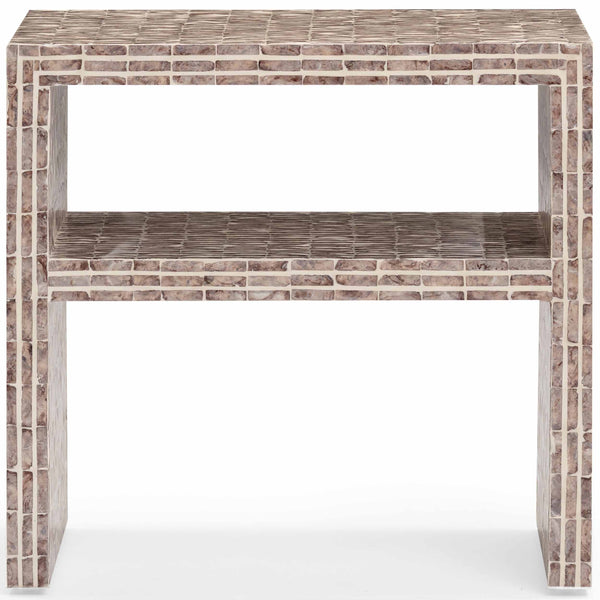 Home Fashion Derry Capiz Shell Nightstand Lavender