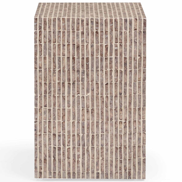 Home Fashion Derry Capiz Shell Nightstand Lavender