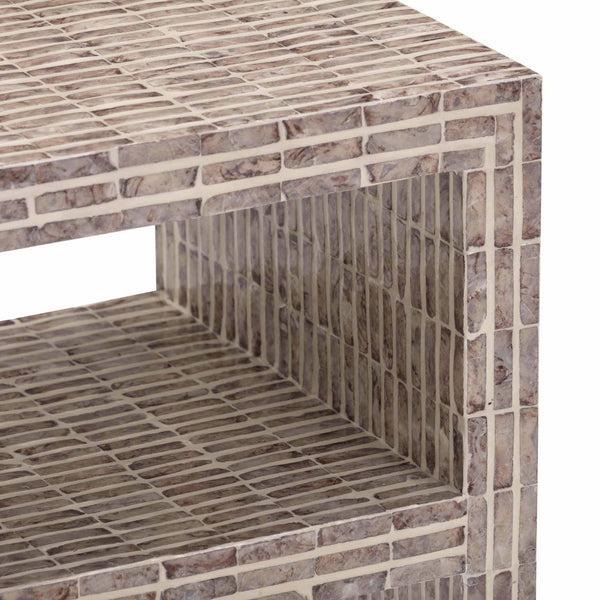 Home Fashion Derry Capiz Shell Nightstand Lavender