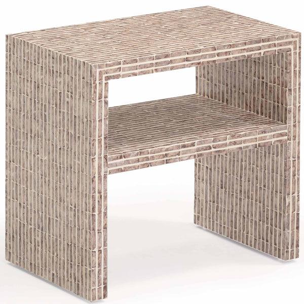 home fashion Derry Capiz Shell Nightstand Lavender