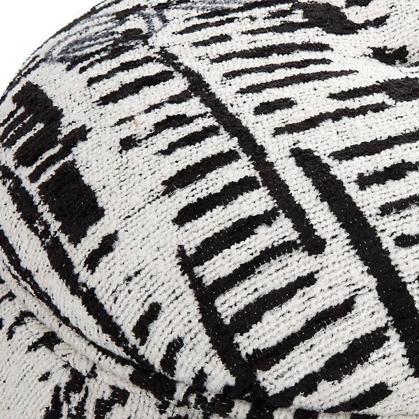 Home Fashion Dialogue Ottoman Black/Off White