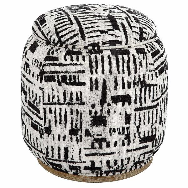 home fashion Dialogue Ottoman Black/Off White