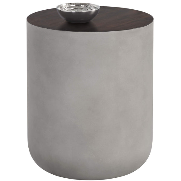 Home Fashion Diaz End Table Grey/Wood Grain Brown