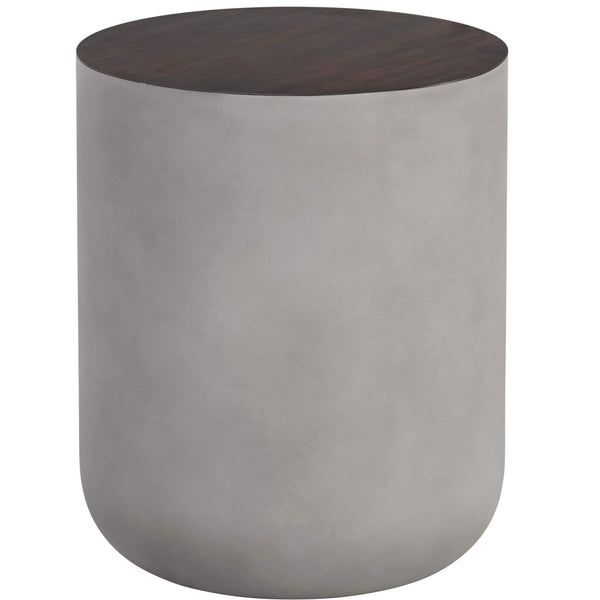 Home Fashion Diaz End Table Grey/Wood Grain Brown