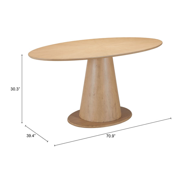 Home Fashion Disque Dining Table Natural