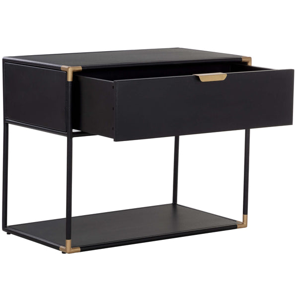 Home Fashion Doone Nightstand Black