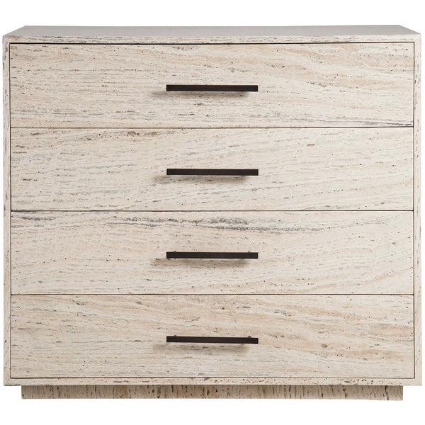 Home Fashion Dove 4 Drawer Chest White Travertine