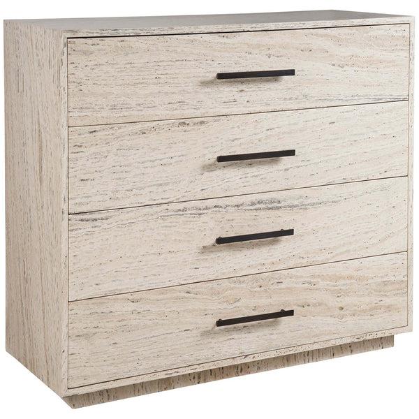 home fashion Dove 4 Drawer Chest White Travertine