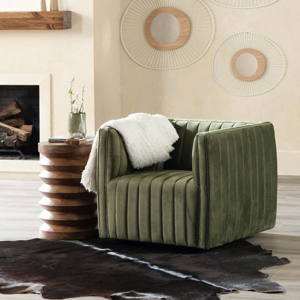 Home Fashion Draper Swivel Chair Green