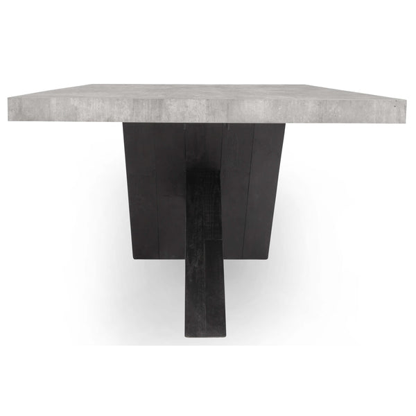 Home Fashion Durant 84" Dining Table Carbon Black