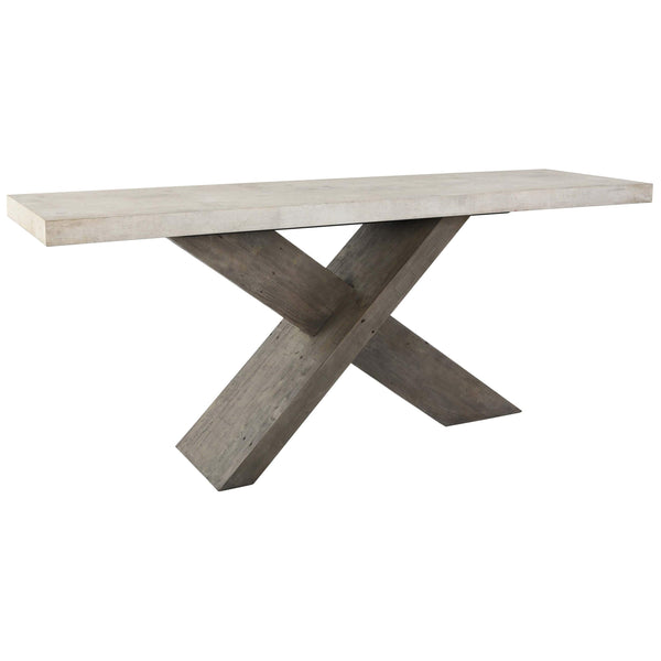 home fashion Durant Console Table Distressed Gray