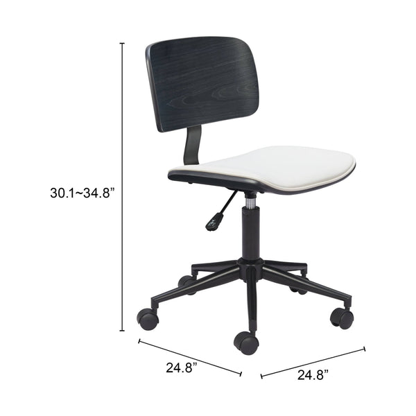 Home Fashion Duravel Office Chair White & Black