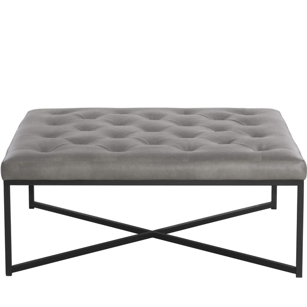 Home Fashion Endall Ottoman Black/Bravo Metal