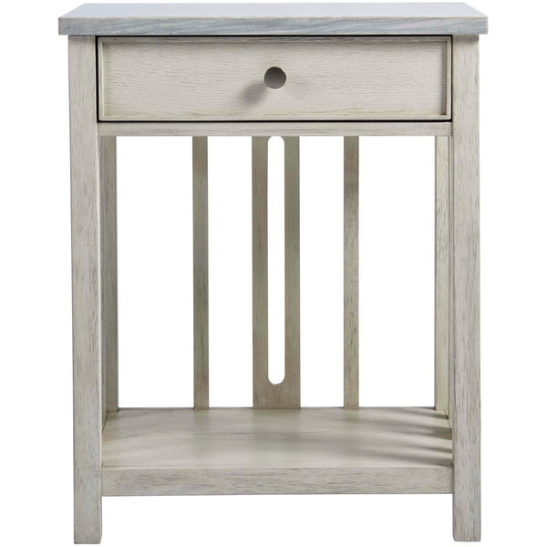 Home Fashion Escape Bedside Table W/Stone Top