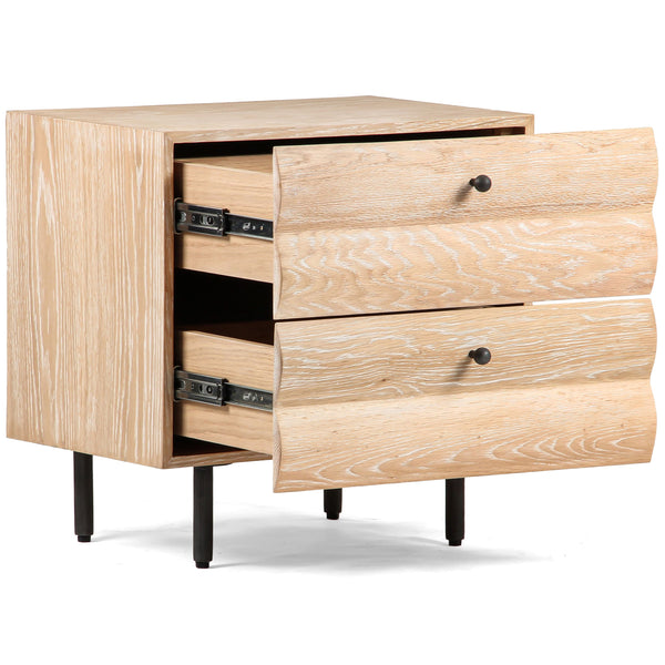 Home Fashion Estelle Nightstand Cerused Oak