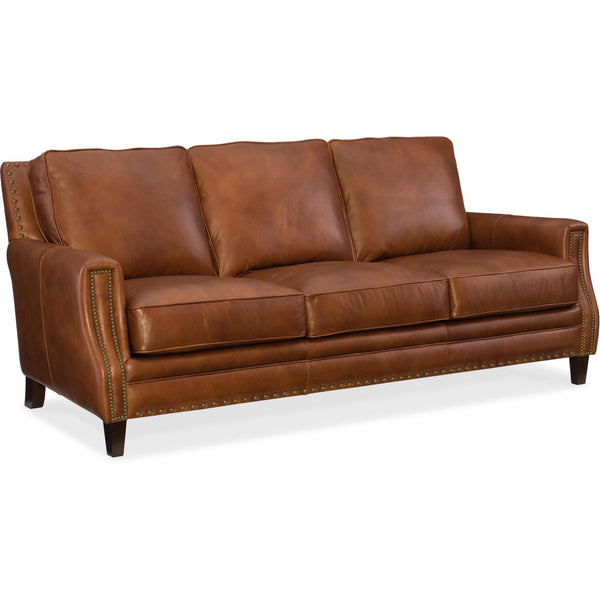 home fashion Exton Leather Sofa Old English Saddle
