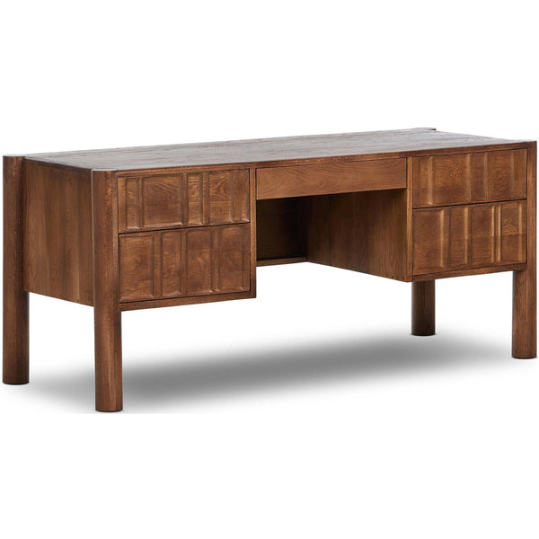 home fashion Ezri Desk Carved Cocoa by Four Hands