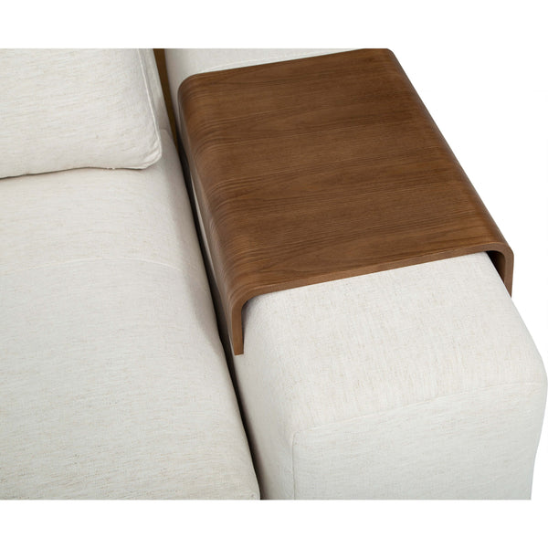 Home Fashion Farley Sectional W/Ottoman Nomad Snow