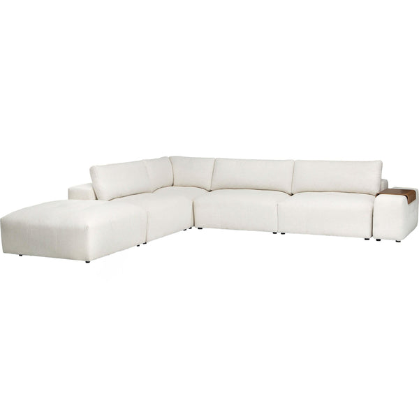 home fashion Farley Sectional w/Ottoman Nomad Snow