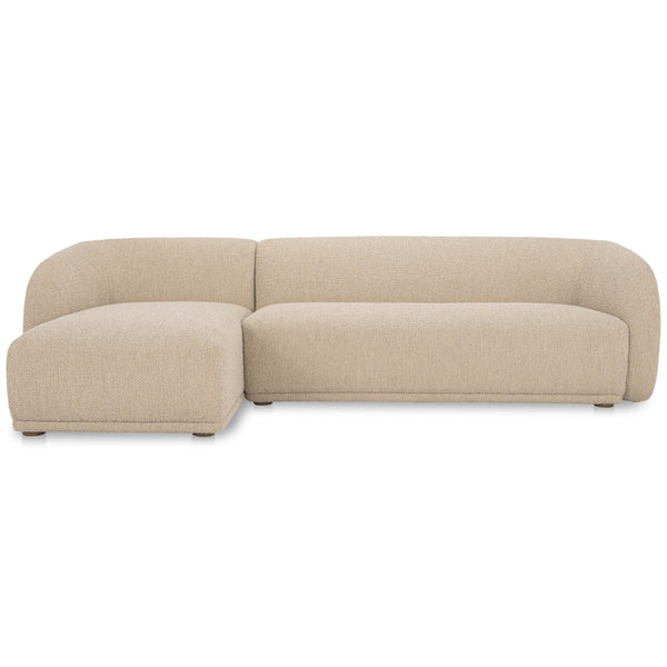 Home Fashion Faye Left Sectional Beige Boucle