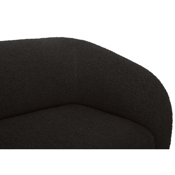 Home Fashion Faye Left Sectional Black Boucle