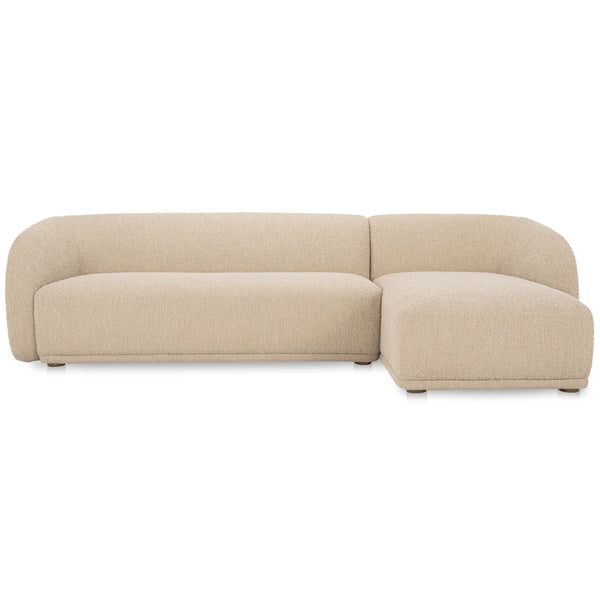 Home Fashion Faye Right Sectional Beige Boucle