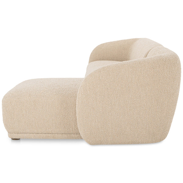 Home Fashion Faye Right Sectional Beige Boucle