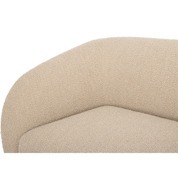 Home Fashion Faye Right Sectional Beige Boucle