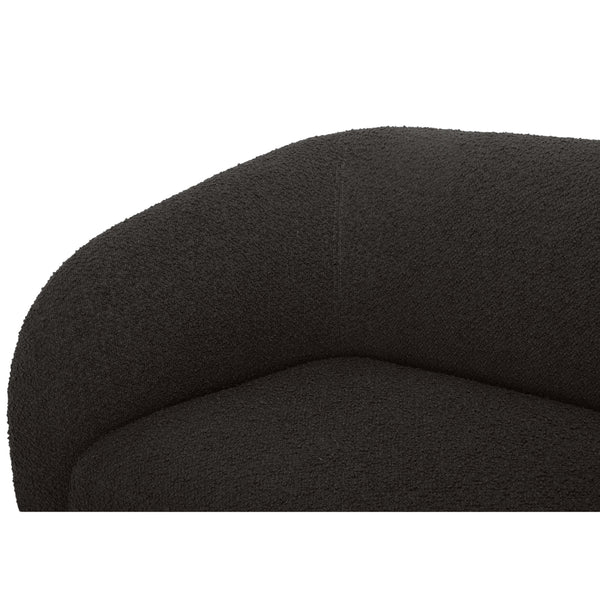 Home Fashion Faye Right Sectional Black Boucle