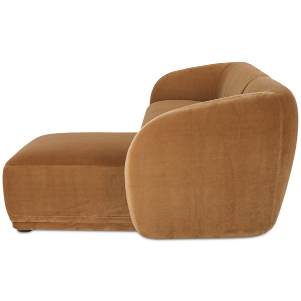 Home Fashion Faye Right Sectional Tan