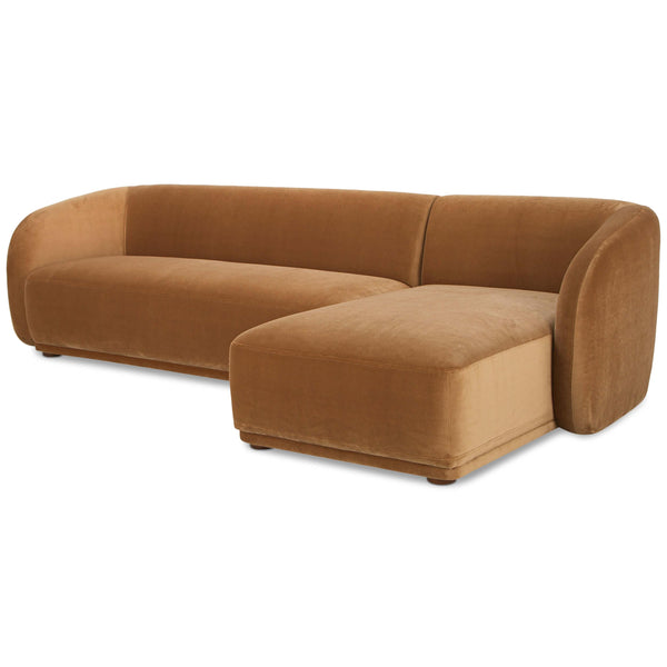 home fashion Faye Right Sectional Tan