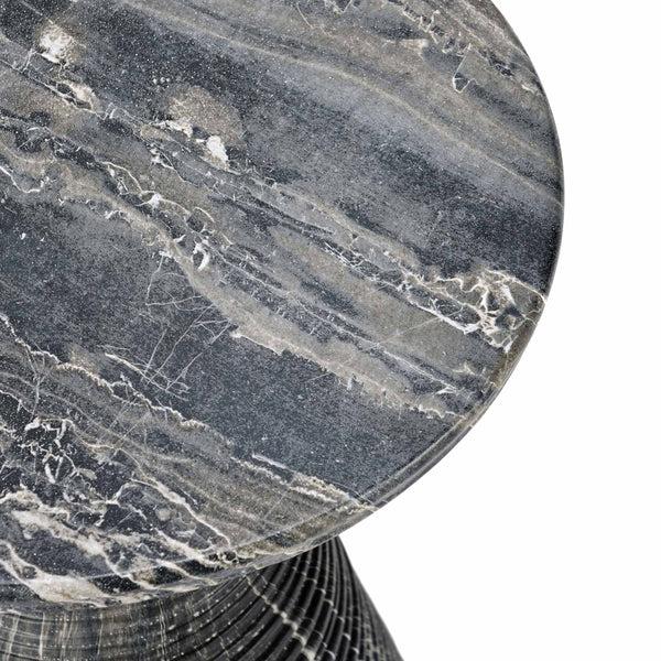 Home Fashion Fern Outdoor Round Accent Table Black