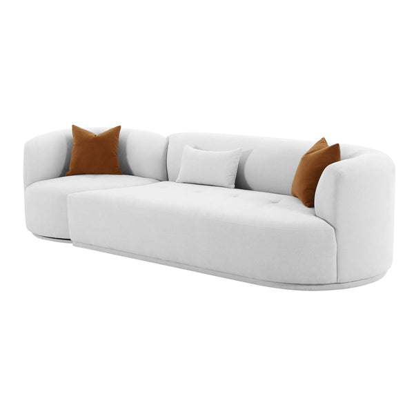 Home Fashion Fickle 2 Piece Modular RAF Sofa Grey