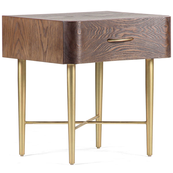 home fashion Flora Nightstand Light Walnut