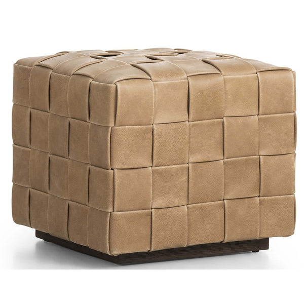 home fashion Flores Leather Ottoman Palermo Drift