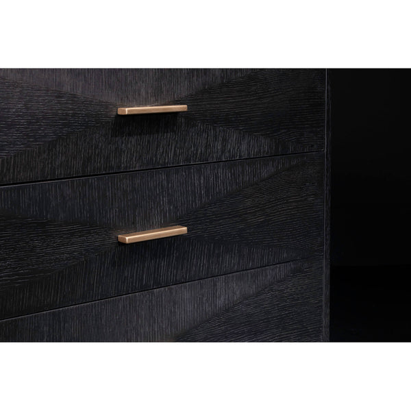 Home Fashion Forrest 3 Drawer Nightstand Onyx Oak