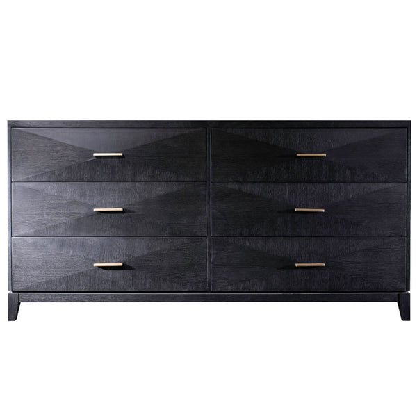 Home Fashion Forrest 6 Drawer Dresser Onyx Oak