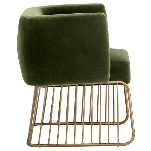 Home Fashion Gala Arm Chair Forest Green