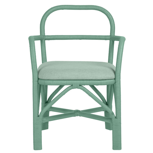 Home Fashion Ginny Rattan Dining Chair Green