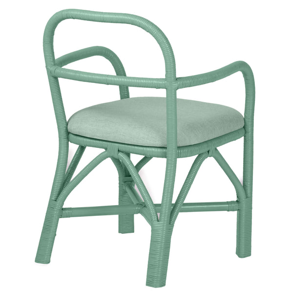 Home Fashion Ginny Rattan Dining Chair Green