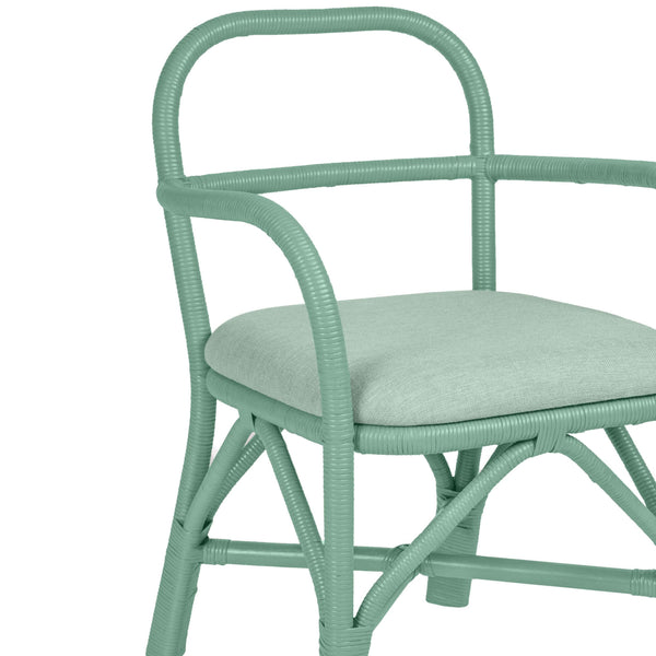 Home Fashion Ginny Rattan Dining Chair Green