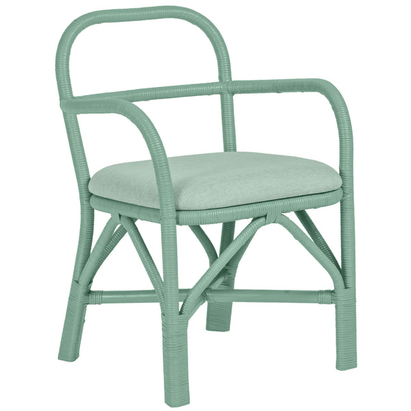 home fashion Ginny Rattan Dining Chair Green