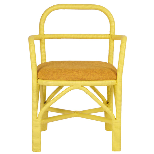 Home Fashion Ginny Rattan Dining Chair Yellow