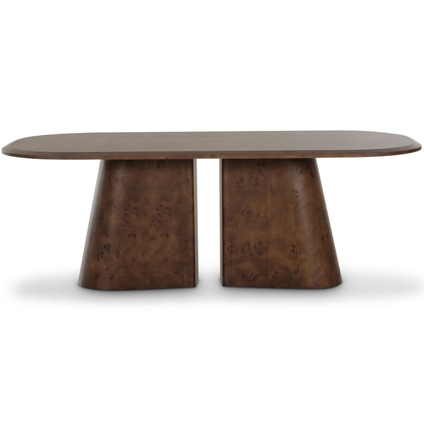 Home Fashion Gladyss Oval Dining Table Brown