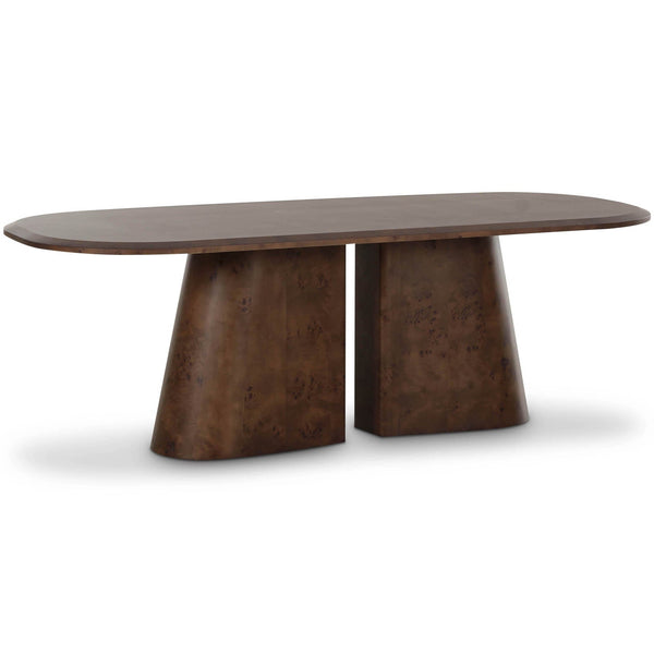 home fashion Gladyss Oval Dining Table Brown