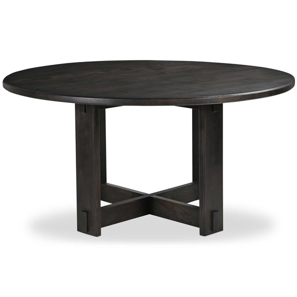 Home Fashion Glenn Round Dining Table Dark Brown